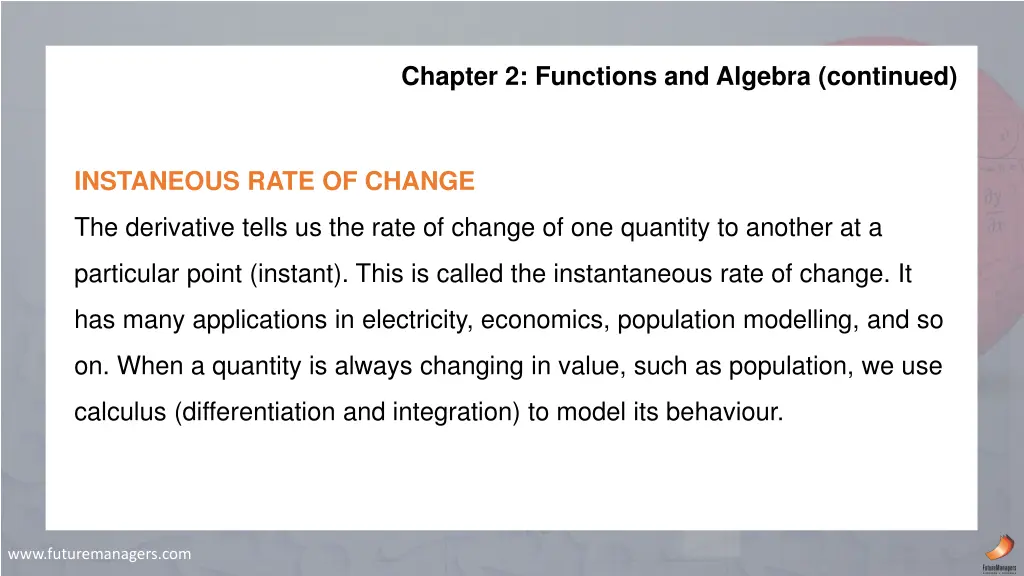 chapter 2 functions and algebra continued 2