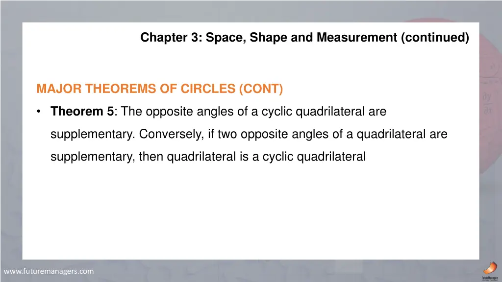 chapter 3 space shape and measurement continued 11