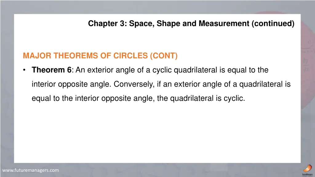 chapter 3 space shape and measurement continued 12