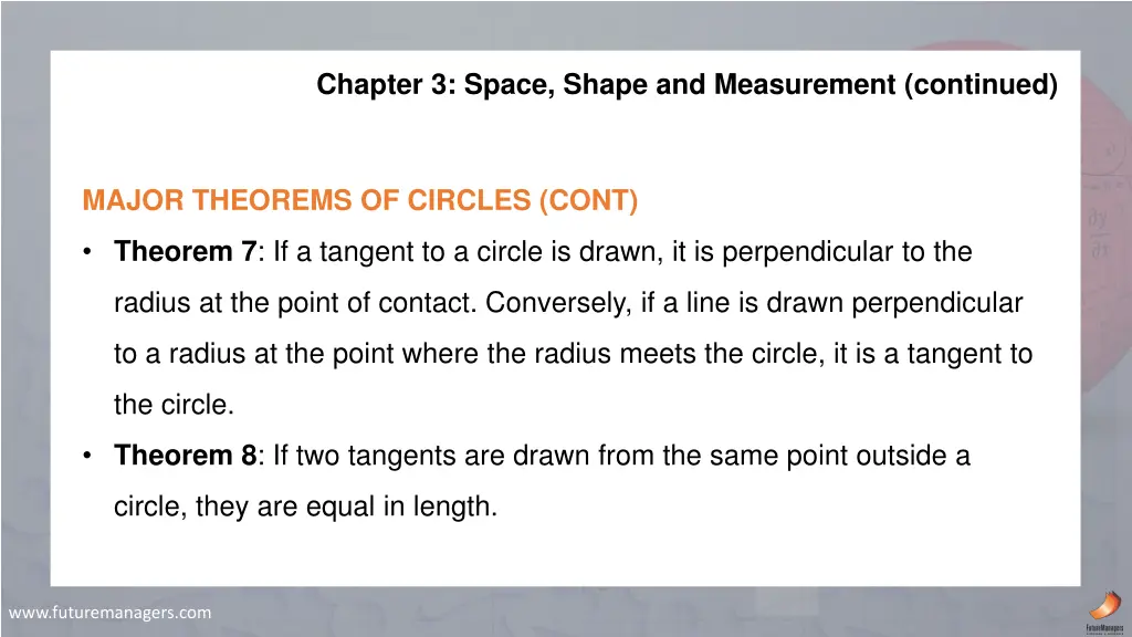 chapter 3 space shape and measurement continued 13