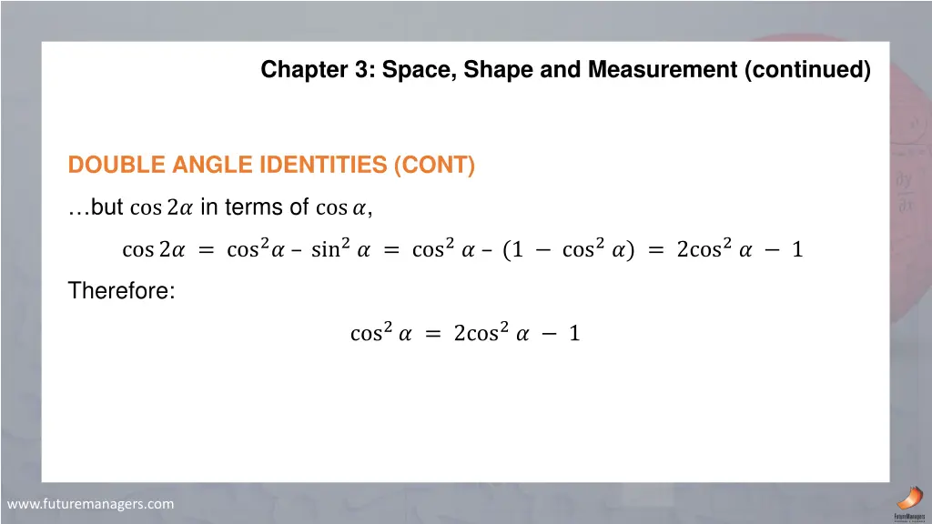 chapter 3 space shape and measurement continued 20