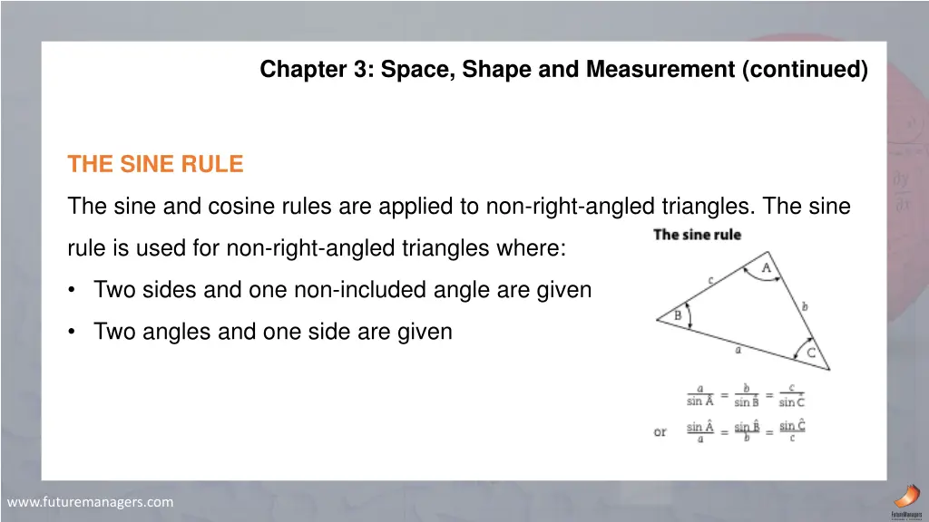 chapter 3 space shape and measurement continued 22