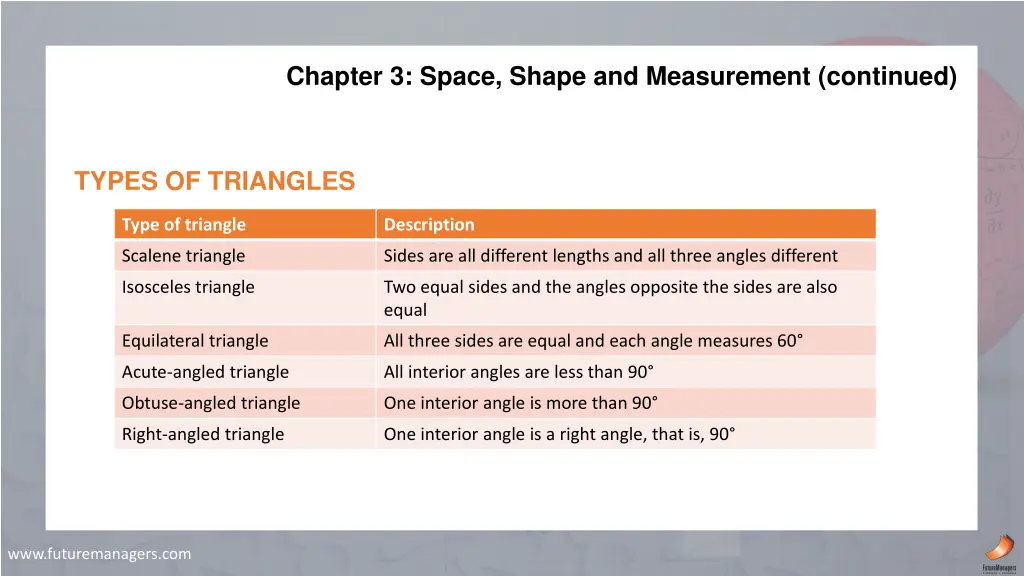 chapter 3 space shape and measurement continued 5
