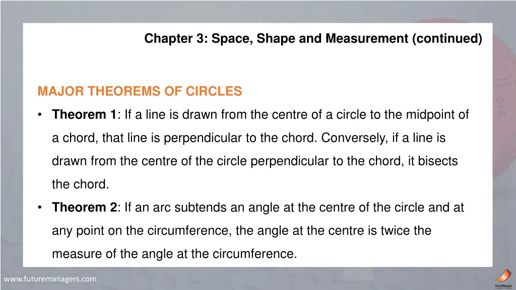 chapter 3 space shape and measurement continued 8