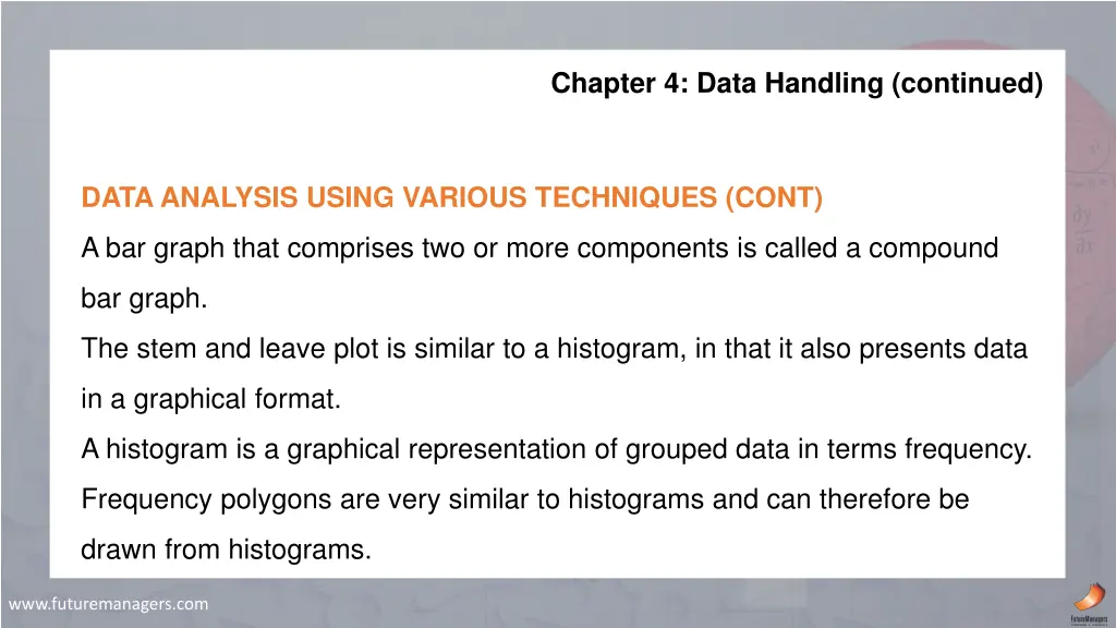 chapter 4 data handling continued
