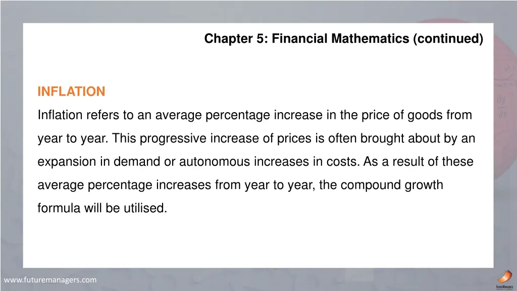 chapter 5 financial mathematics continued