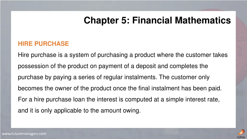 chapter 5 financial mathematics