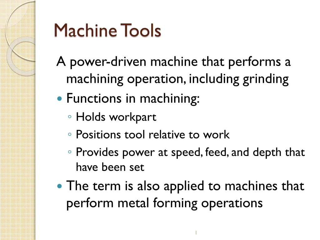 machine tools