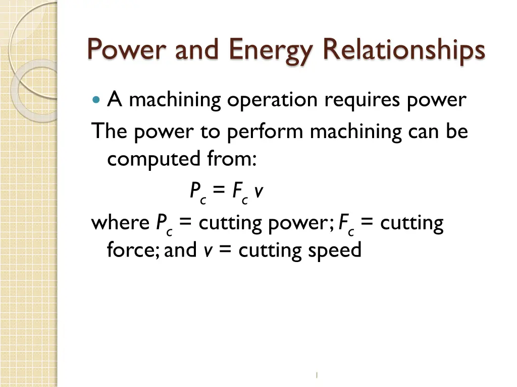 power and energy relationships