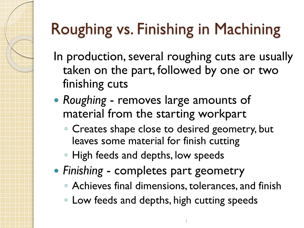 roughing vs finishing in machining