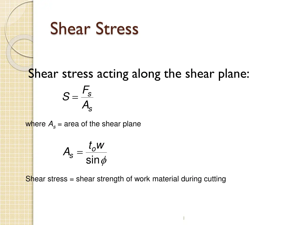 shear stress