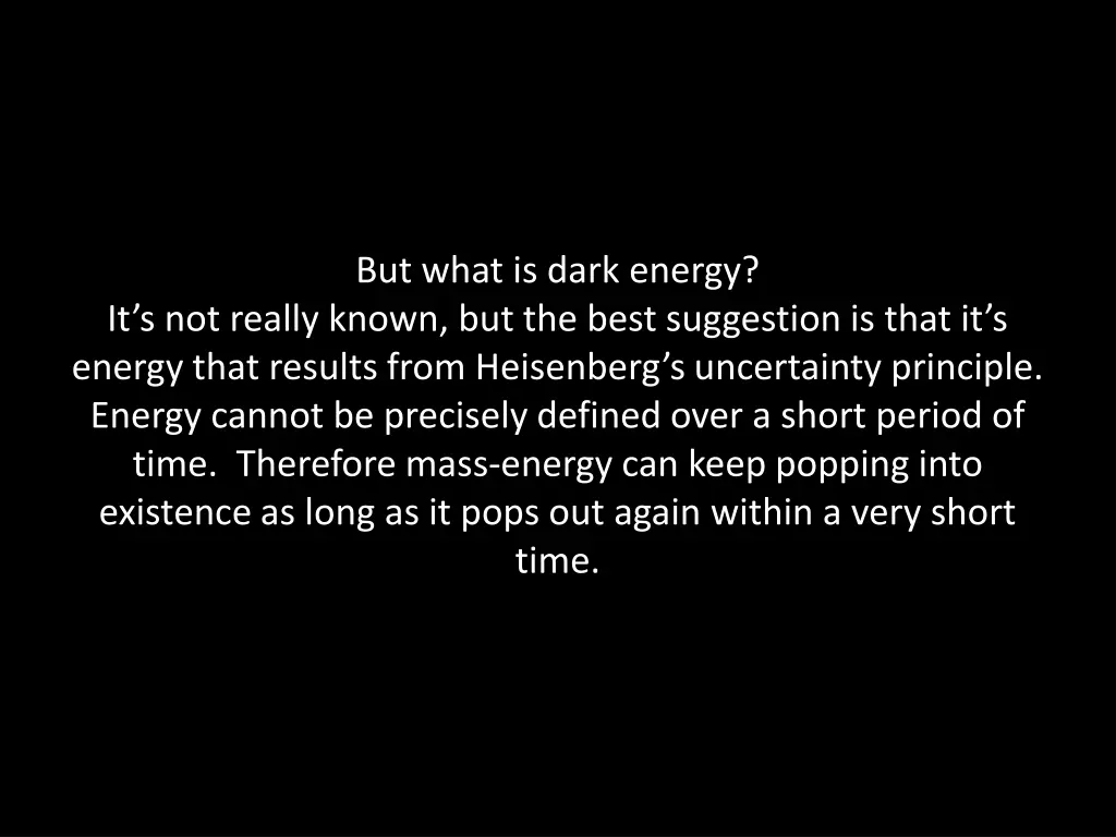 but what is dark energy