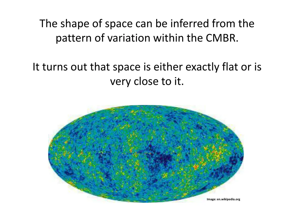 the shape of space can be inferred from