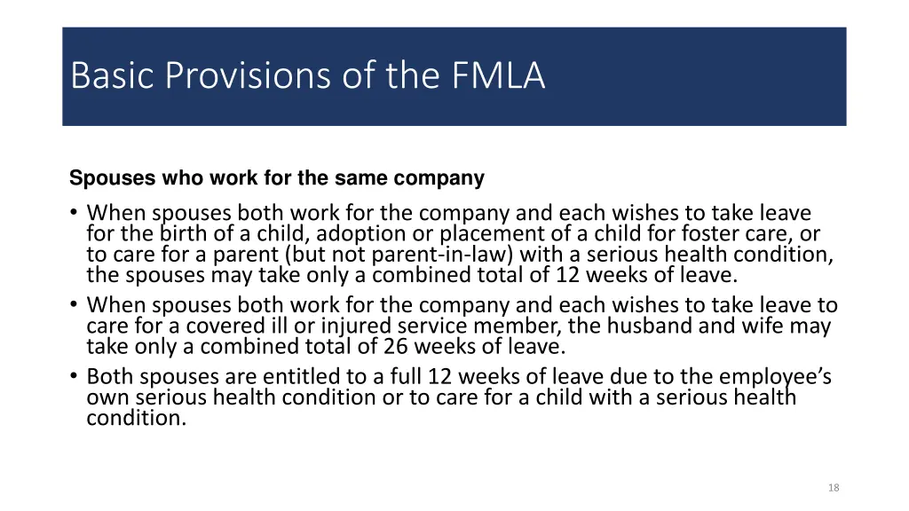 basic provisions of the fmla 1