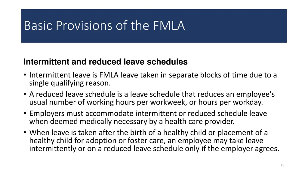 basic provisions of the fmla 2