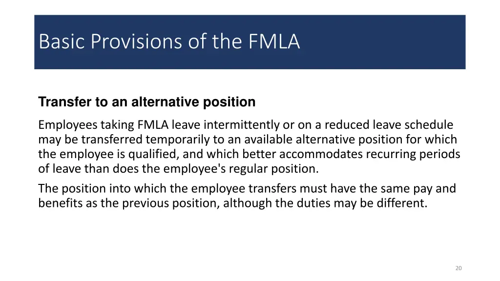 basic provisions of the fmla 3