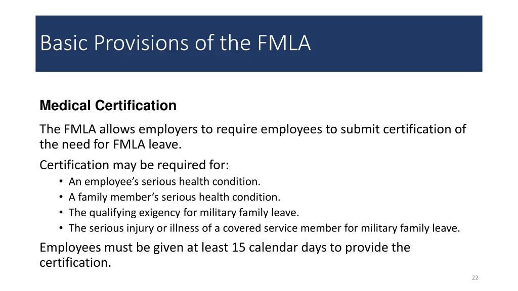 basic provisions of the fmla 5