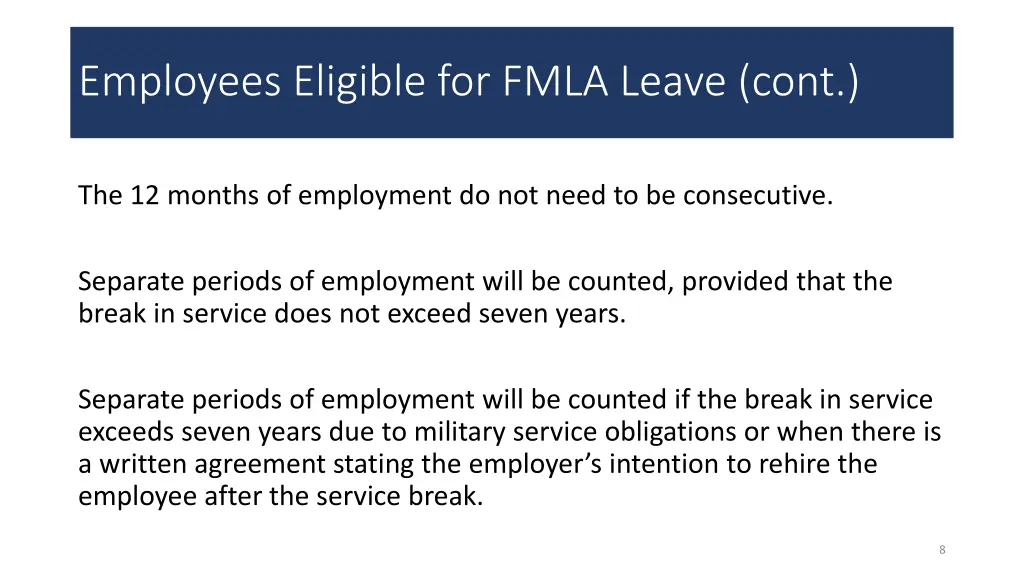 employees eligible for fmla leave cont