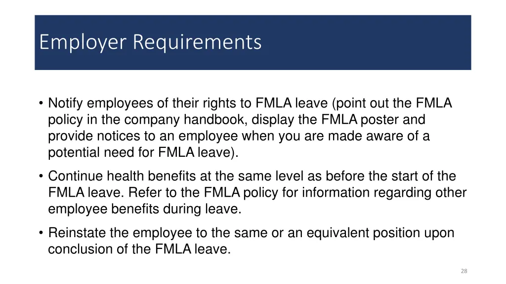 employer requirements