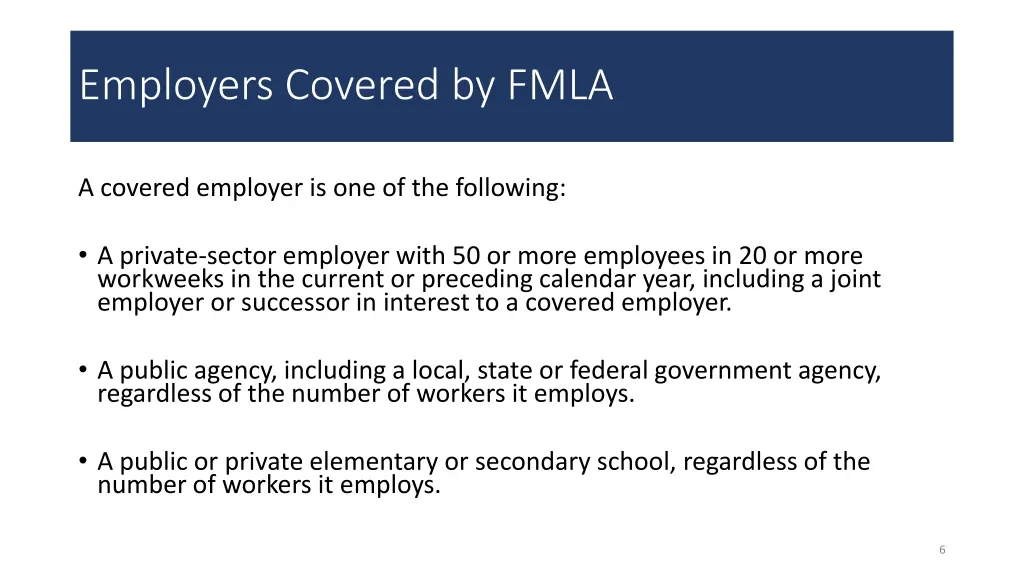 employers covered by fmla