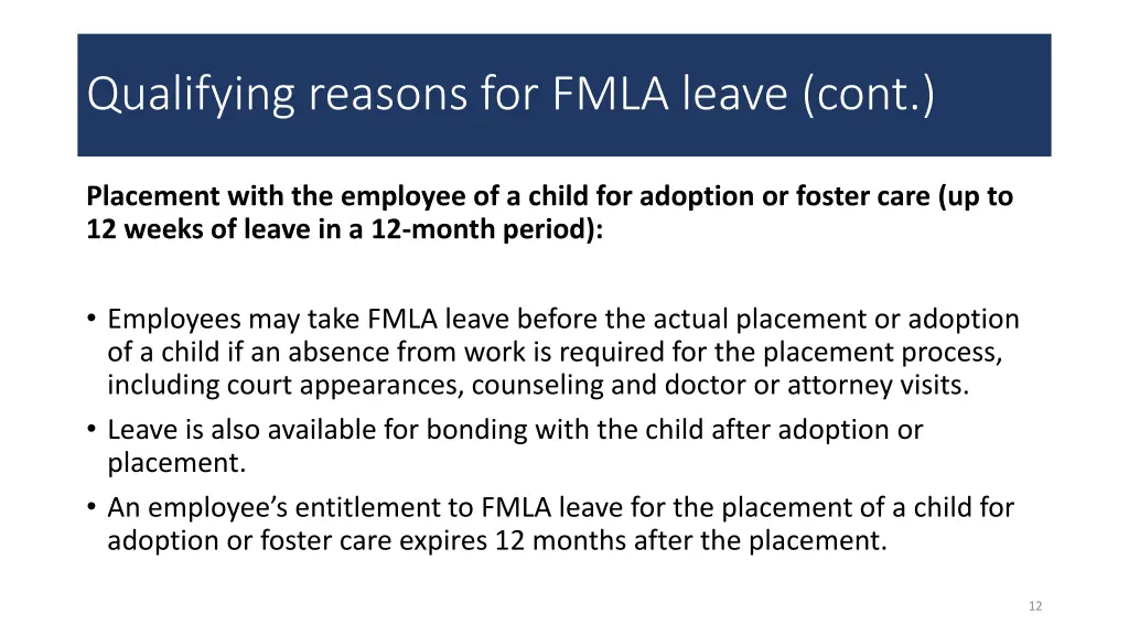 qualifying reasons for fmla leave cont 1