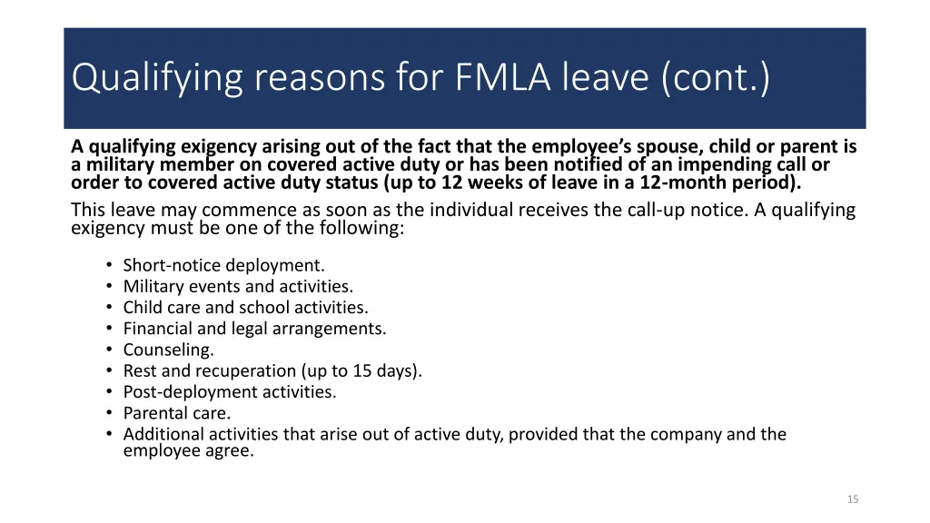 qualifying reasons for fmla leave cont 4