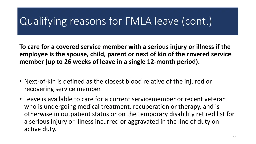 qualifying reasons for fmla leave cont 5