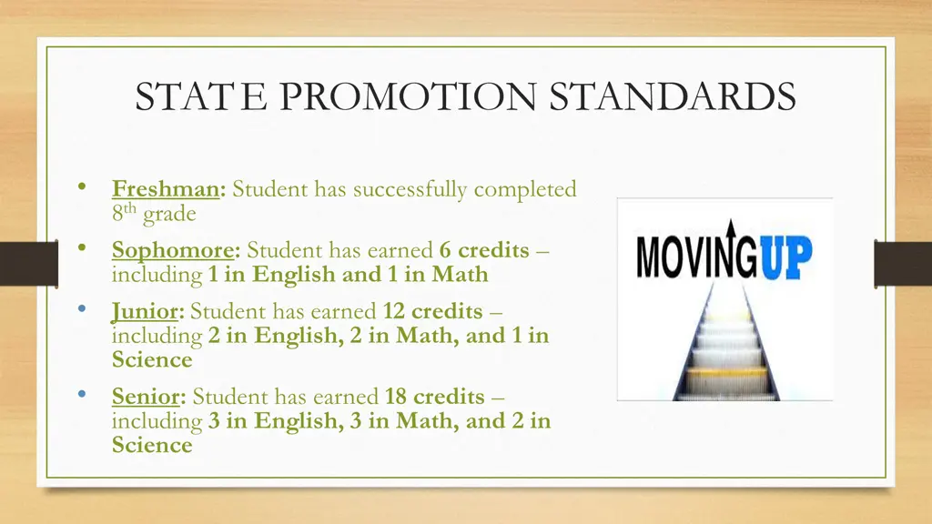 stat e promotion standards