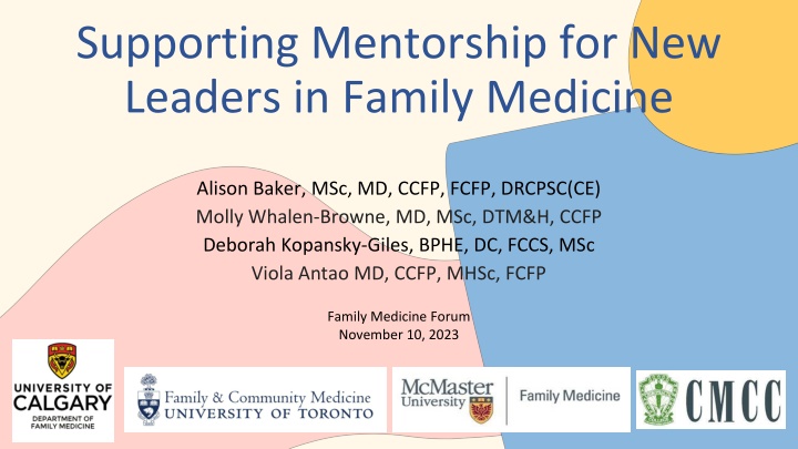 supporting mentorship for new leaders in family