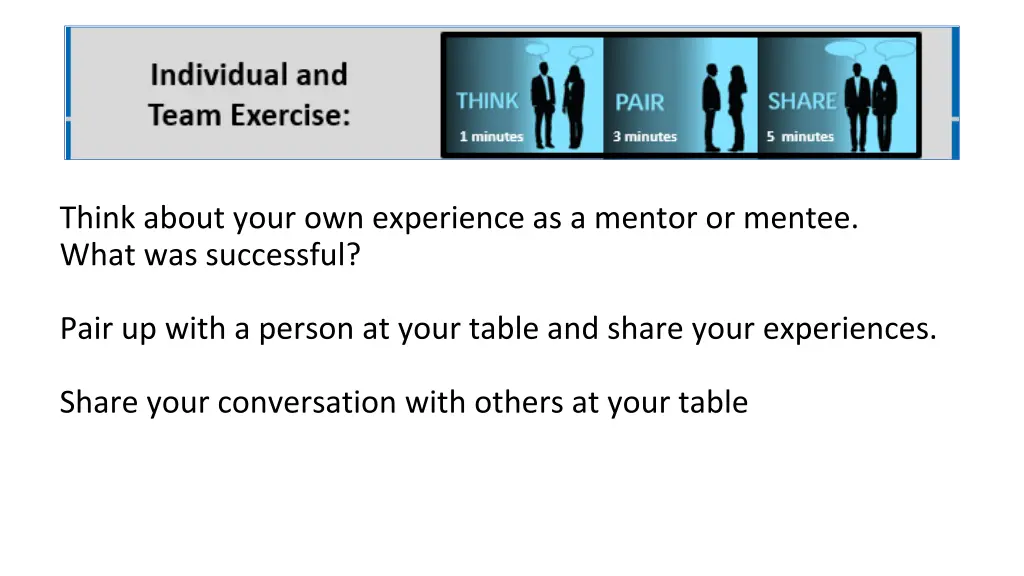 think about your own experience as a mentor