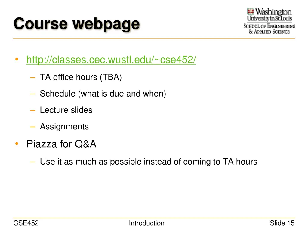 course webpage