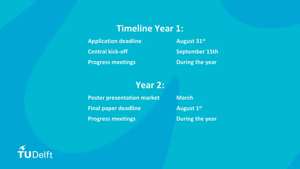 timeline year 1