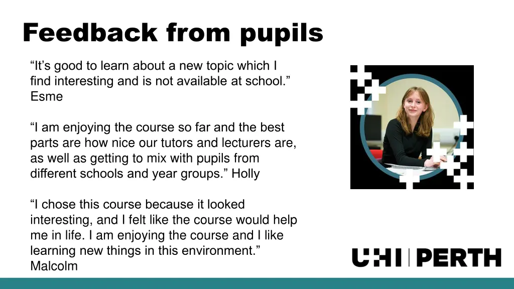 feedback from pupils