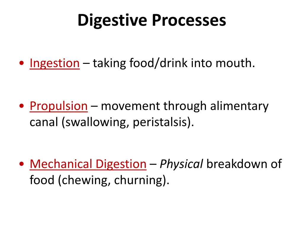 digestive processes