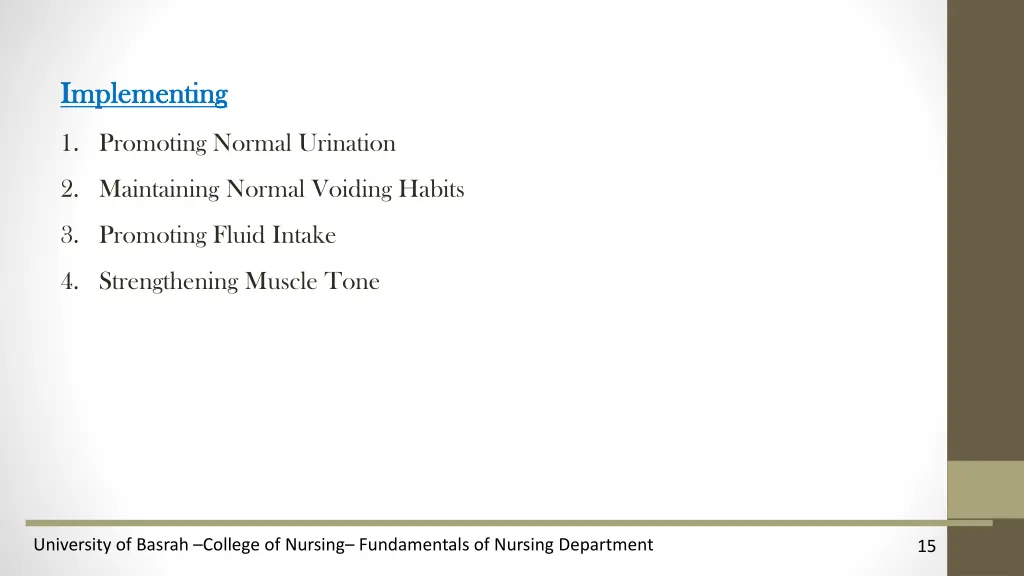 implementing implementing