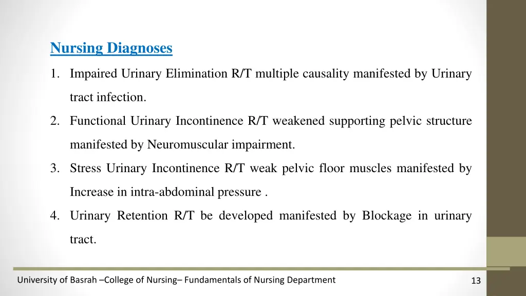 nursing diagnoses