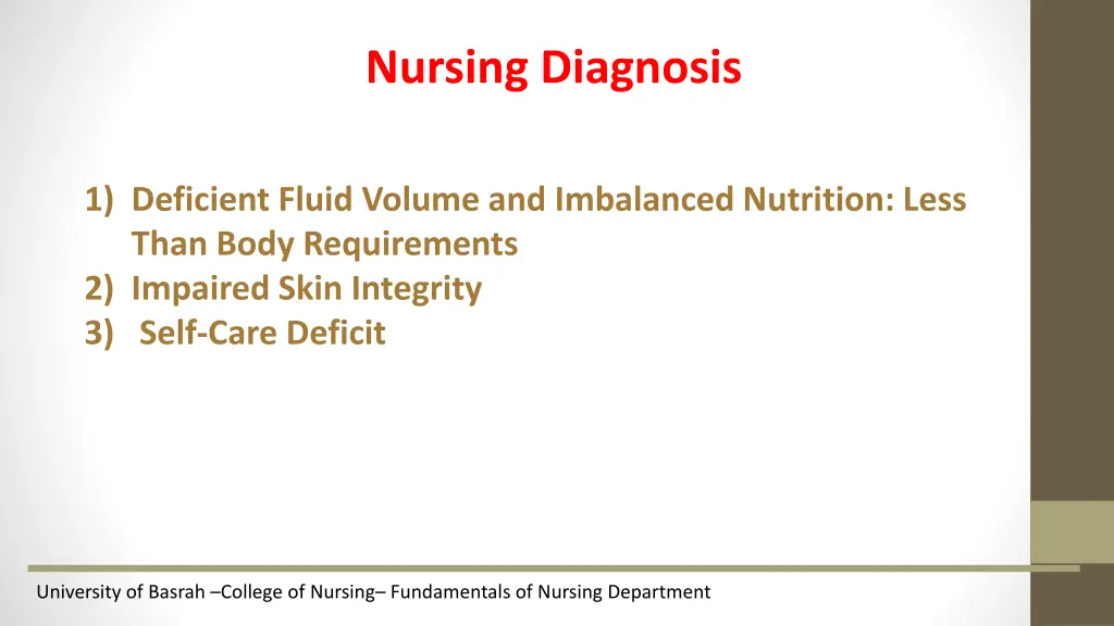 nursing diagnosis