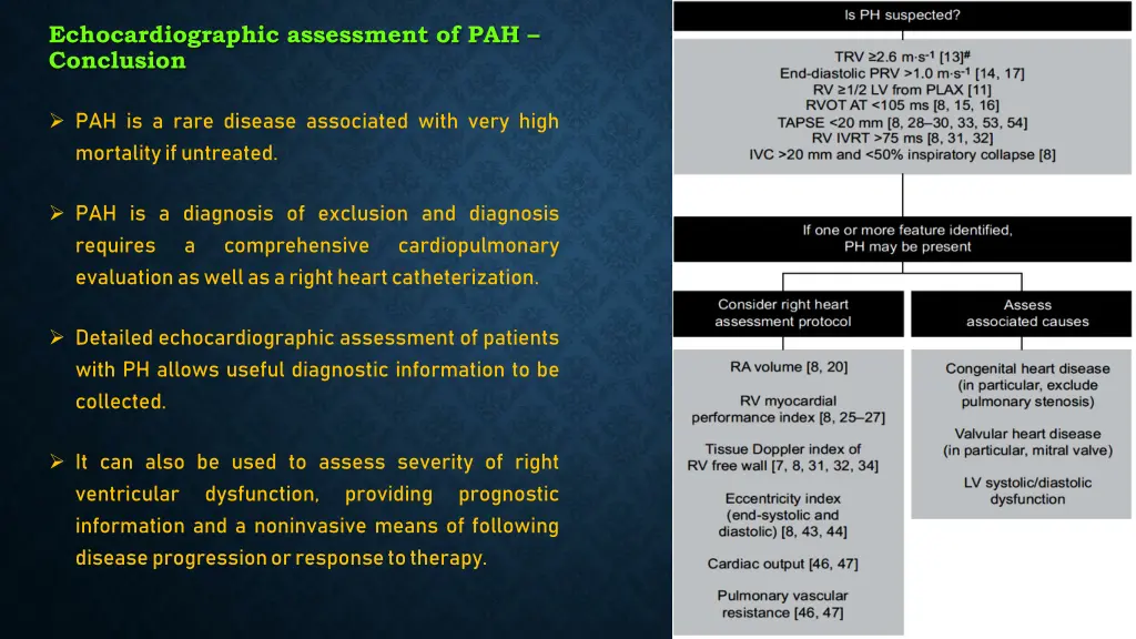 echocardiographic assessment of pah conclusion