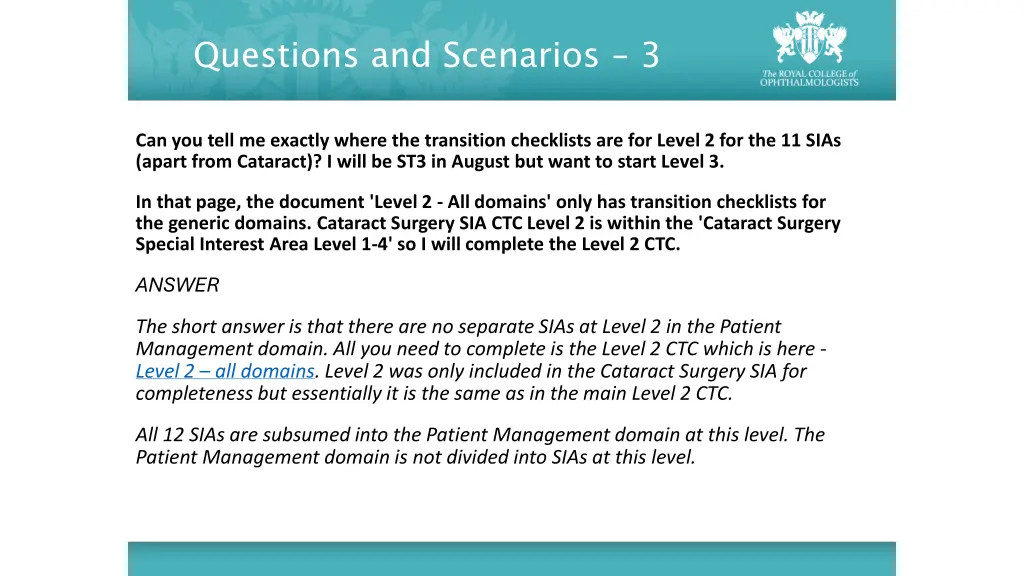 questions and scenarios 3