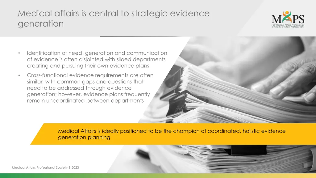 medical affairs is central to strategic evidence