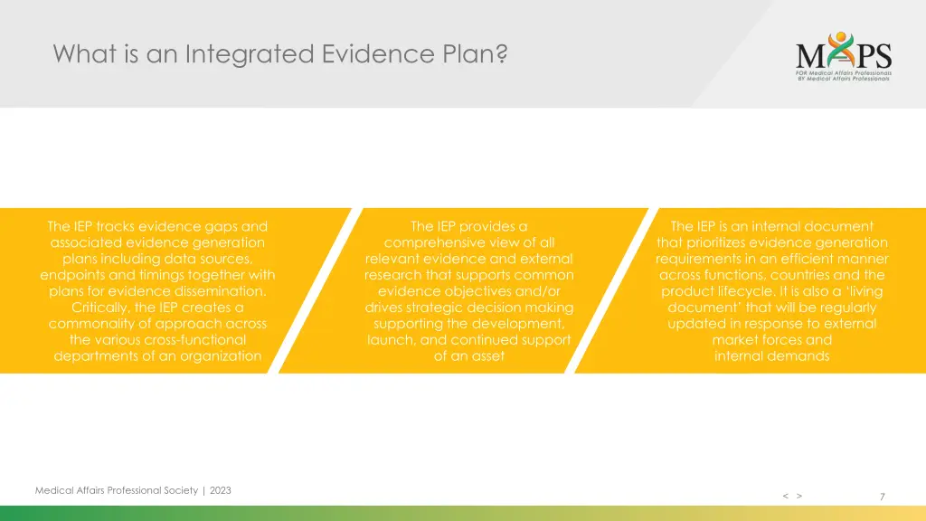 what is an integrated evidence plan