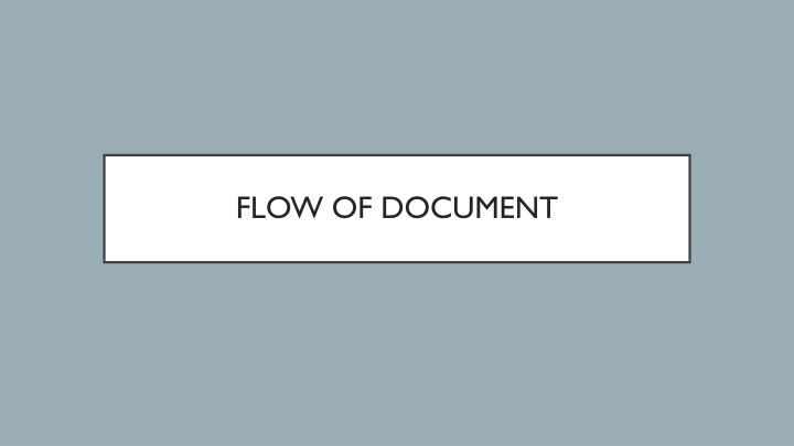 flow of document