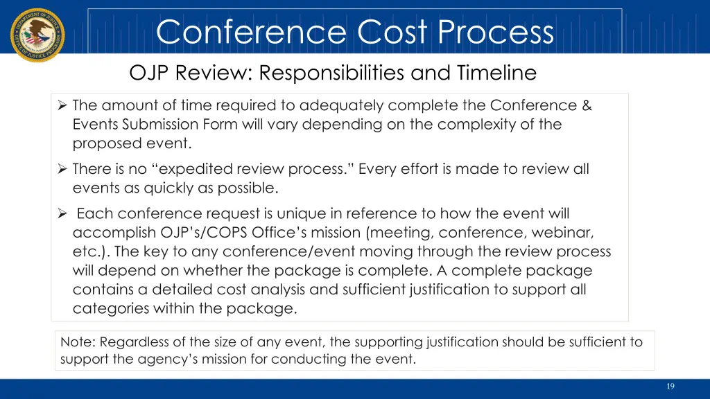 conference cost process 1