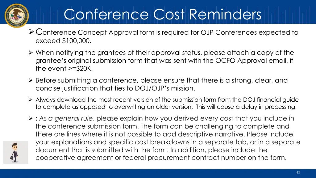 conference cost reminders 1