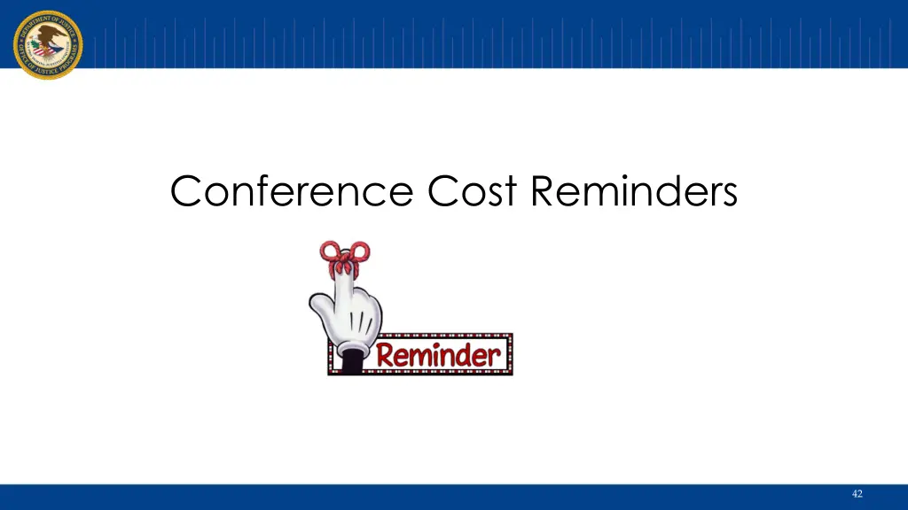 conference cost reminders