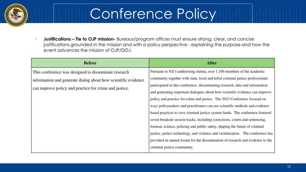 conference policy 11