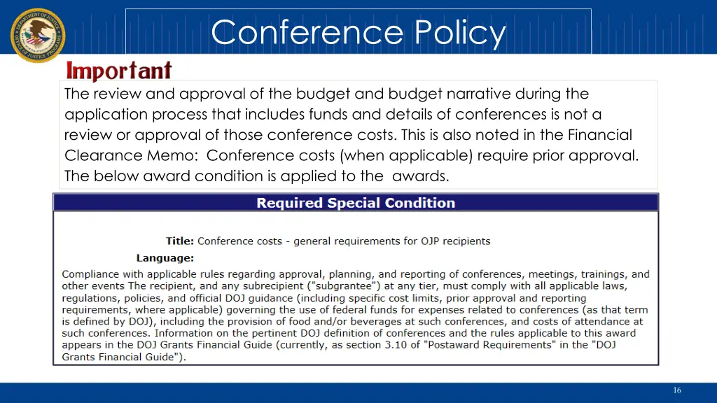 conference policy 14