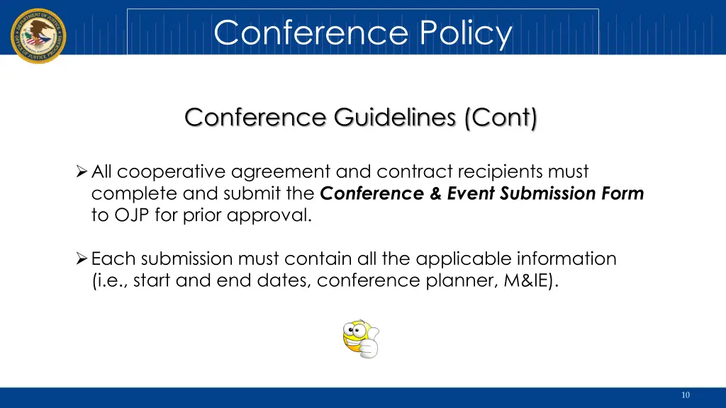 conference policy 8