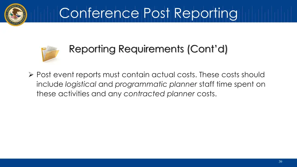 conference post reporting 1