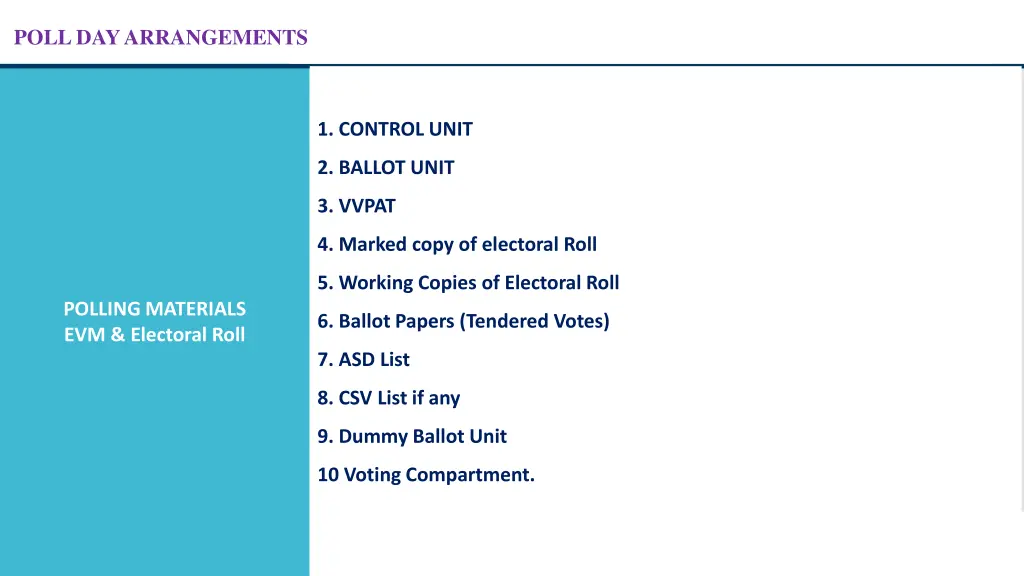 poll day arrangements 1